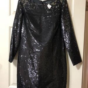 Armani exchange sequin black dress
